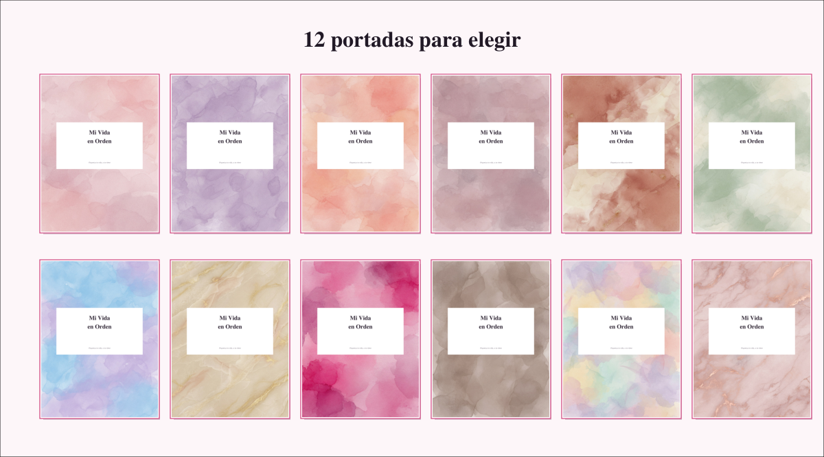 12 portadas incluidas para elegir